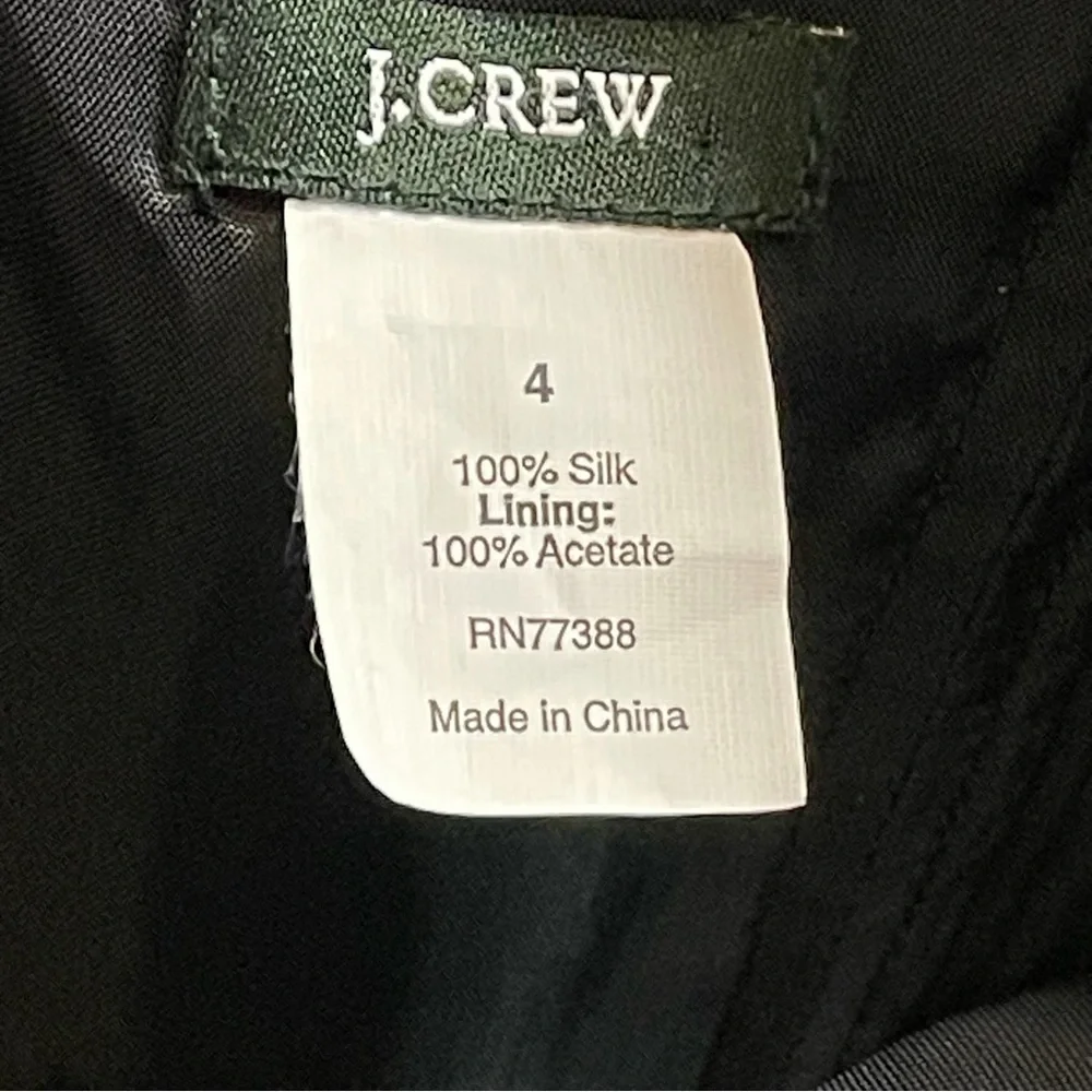 J. Crew Black Silk Halter Neckline Dress